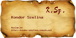 Kondor Szelina névjegykártya